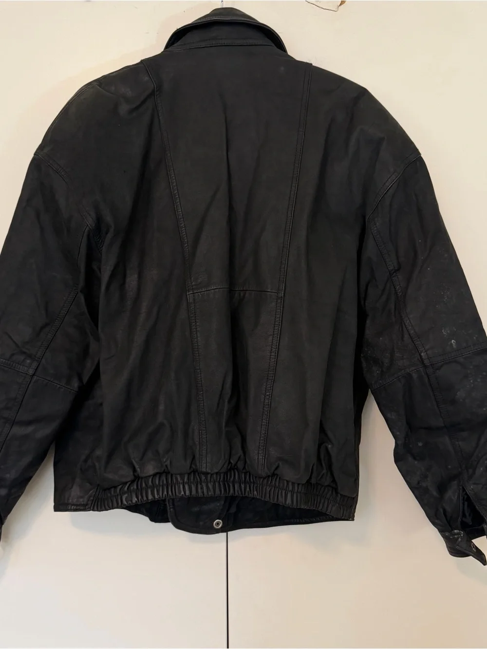 Vintage Wilsons Suede & Leather Asymmetrical Snap Genuine Leather Moto Jacket